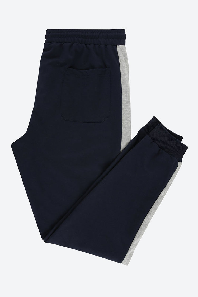 Side Cut & Sew Dark Blue Track Pant