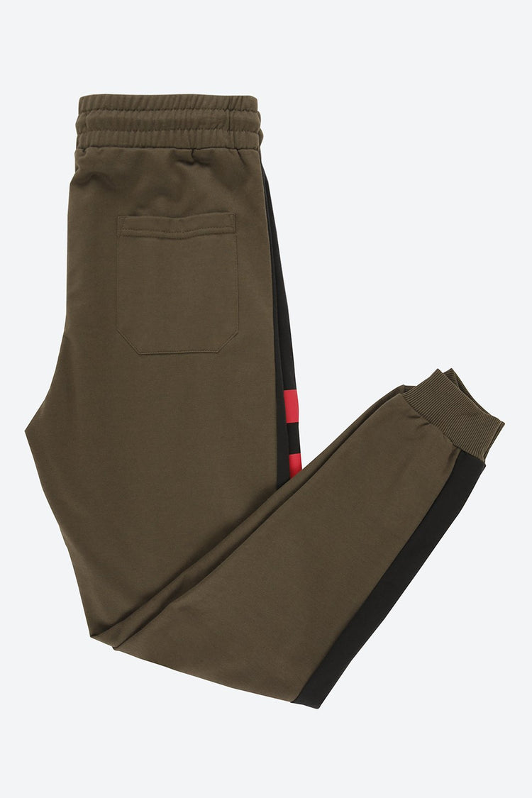 Side Cut & Sew Green Track Pant