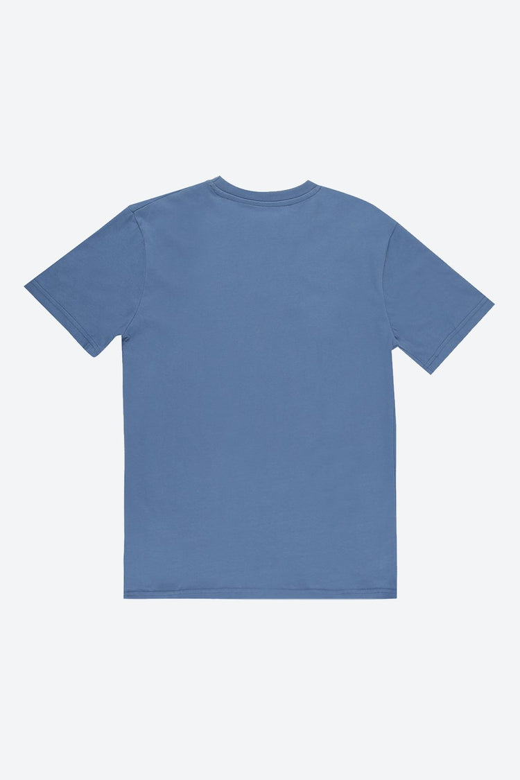 Short Sleeve Graphic Print Blue T-Shirt