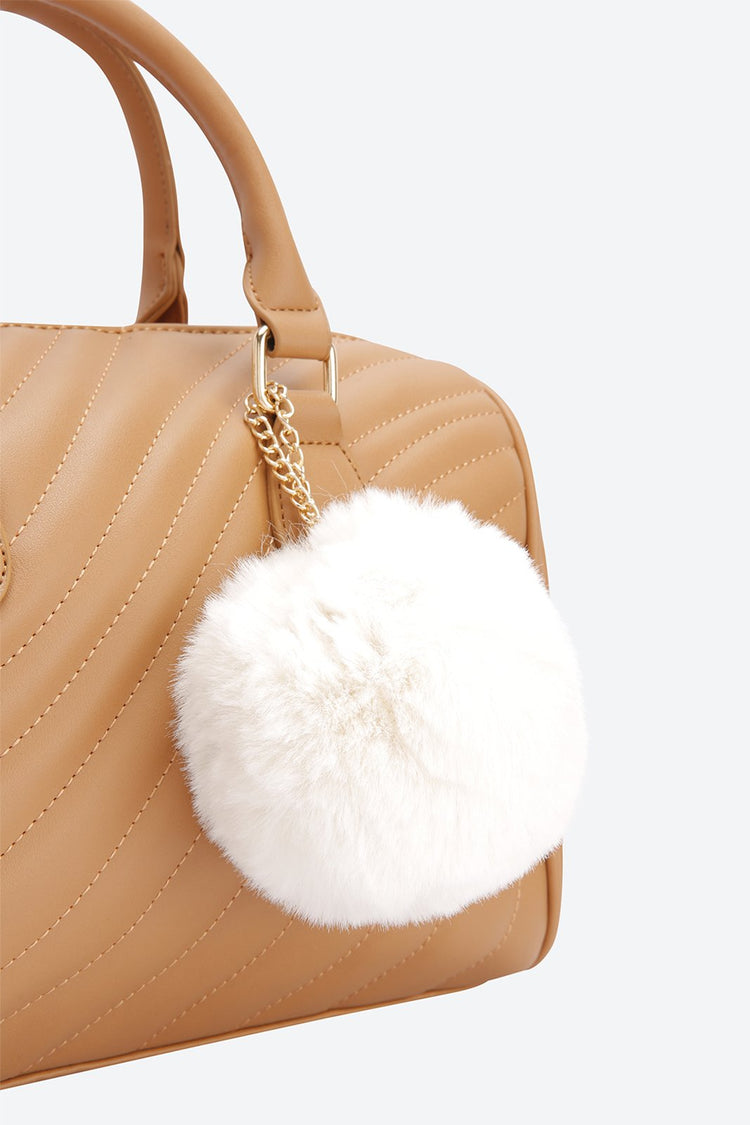 Dual Handle Brown Handbag