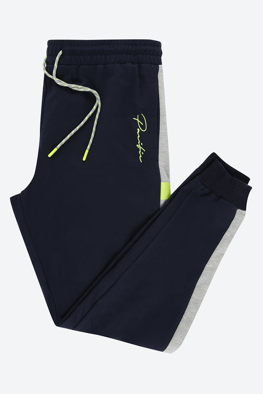Side Cut & Sew Dark Blue Track Pant