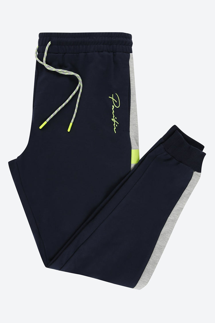 Side Cut & Sew Dark Blue Track Pant