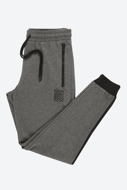 Side Cut & Sew Grey Track Pant