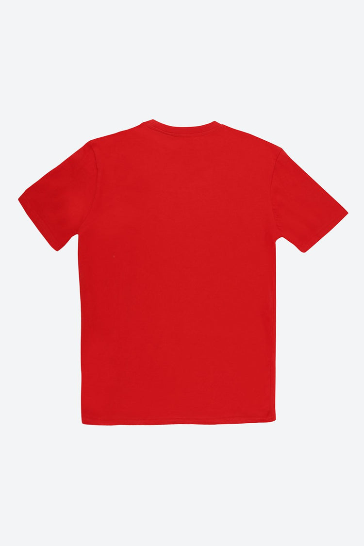 Short Sleeve Graphic Print Red T-Shirt