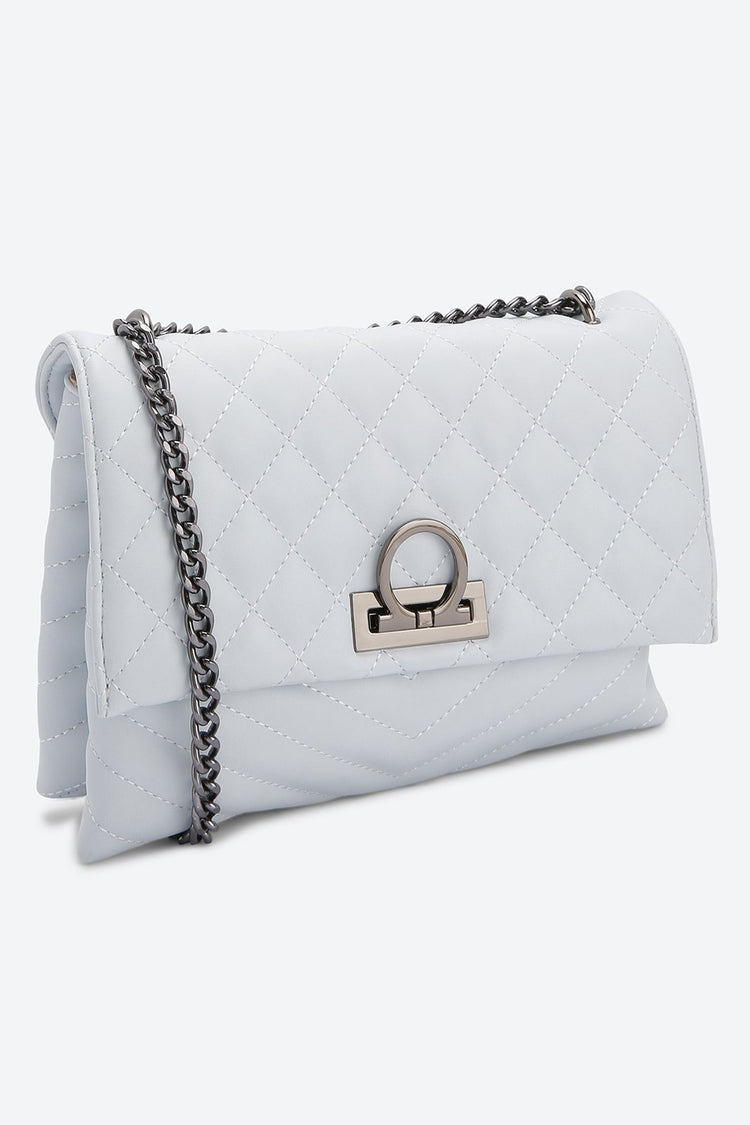 Front Flap Embellished Blue Messenger bag