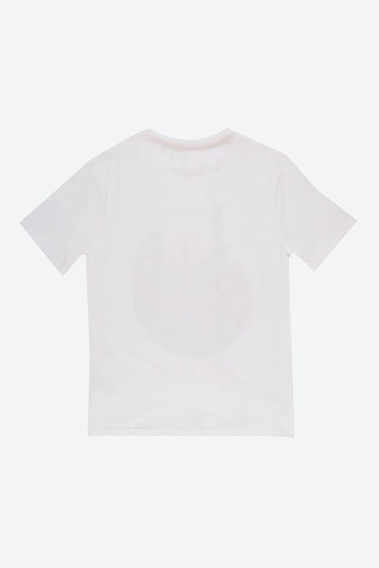 Short Sleeve Graphic Print White T-Shirt