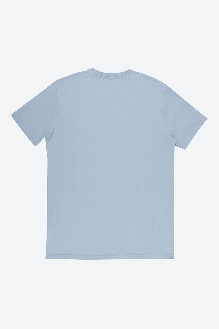 Short Sleeve Graphic Print Blue T-Shirt