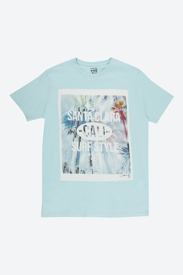 Short Sleeve Graphic Print Green T-Shirt