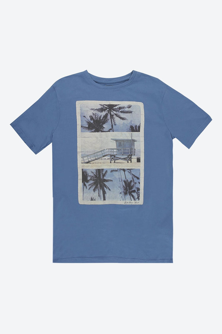 Short Sleeve Graphic Print Grey T-Shirt