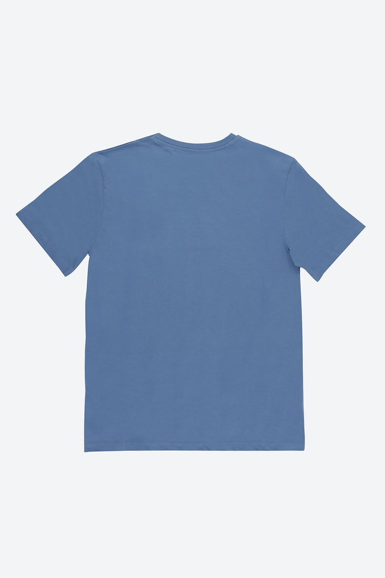 Short Sleeve Graphic Print Blue T-Shirt