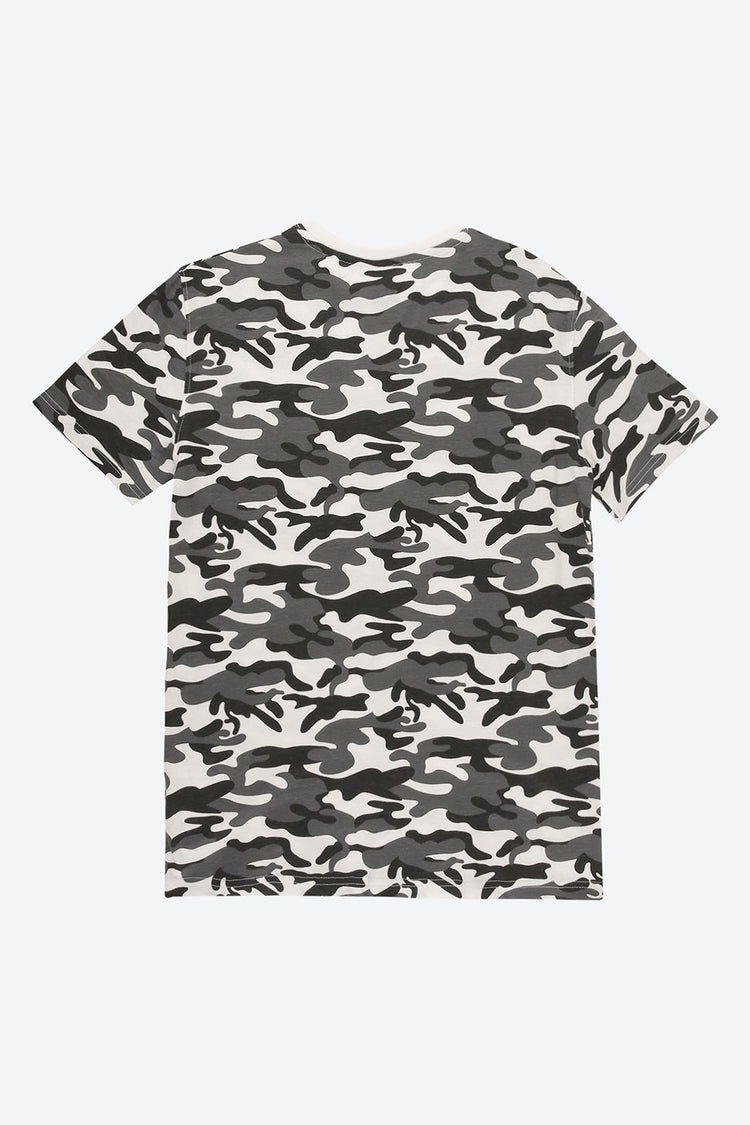 Short Sleeve Graphic Print Grey T-Shirt