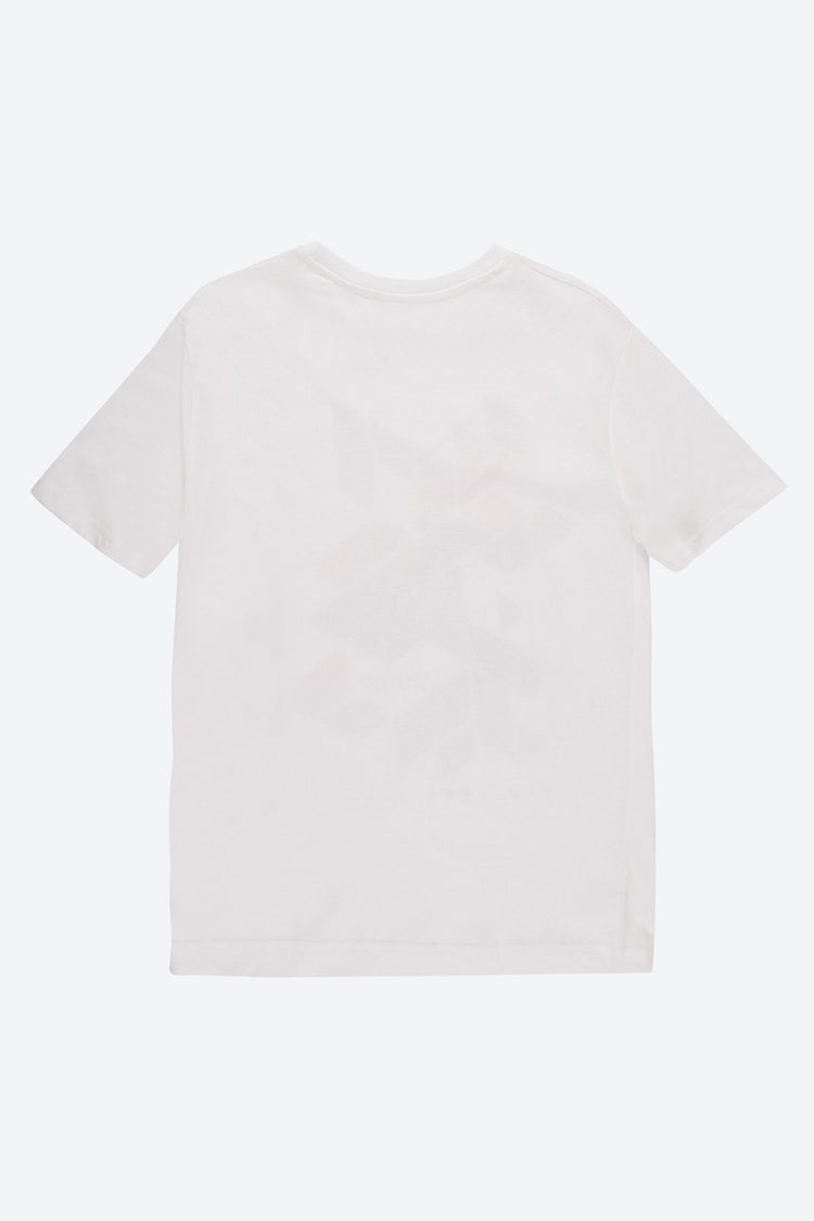 Short Sleeve Graphic Print White T-Shirt