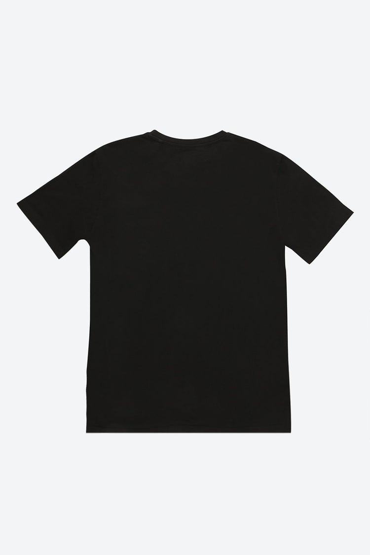 Short Sleeve Graphic Print Black T-Shirt