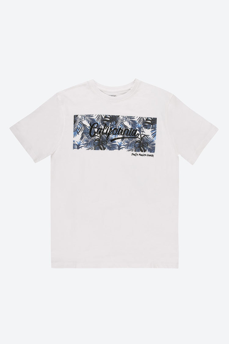 Short Sleeve Graphic Print White T-Shirt